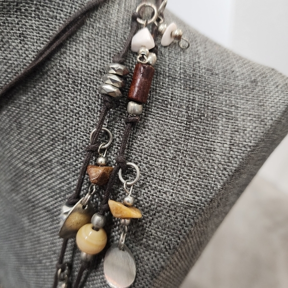 Bohemian Elegance Multi-Texture Beaded Necklace - Picture 9 of 12